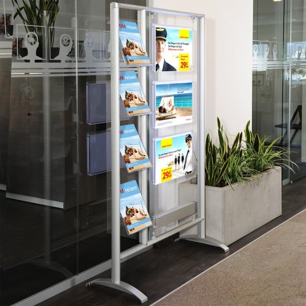 Espositore da terra retroilluminato