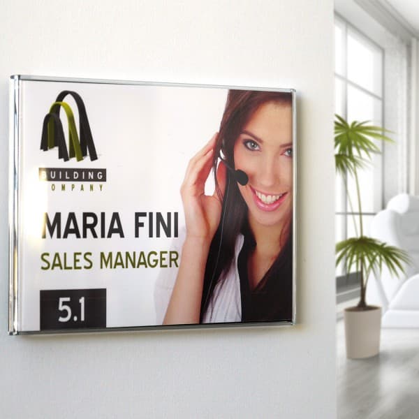 Rahmenloses Wandschild Smartquick