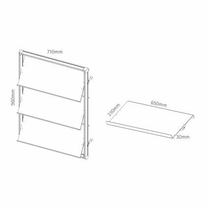 Porta depliant da parete wallmate