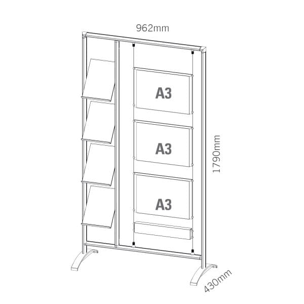 Espositore da terra retroilluminato