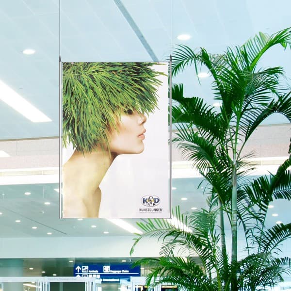 Porta poster bifacciale Maxilibro a sospensione