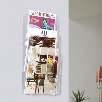 Prospekthalter mit Wandbefestigung