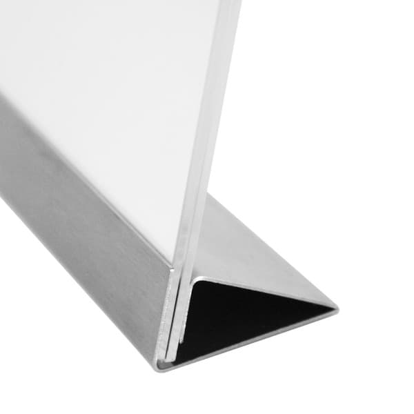 profilo espositore da banco in acciaio