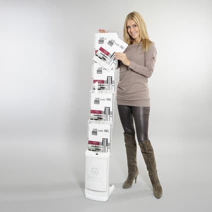 espositore da terra real bianco