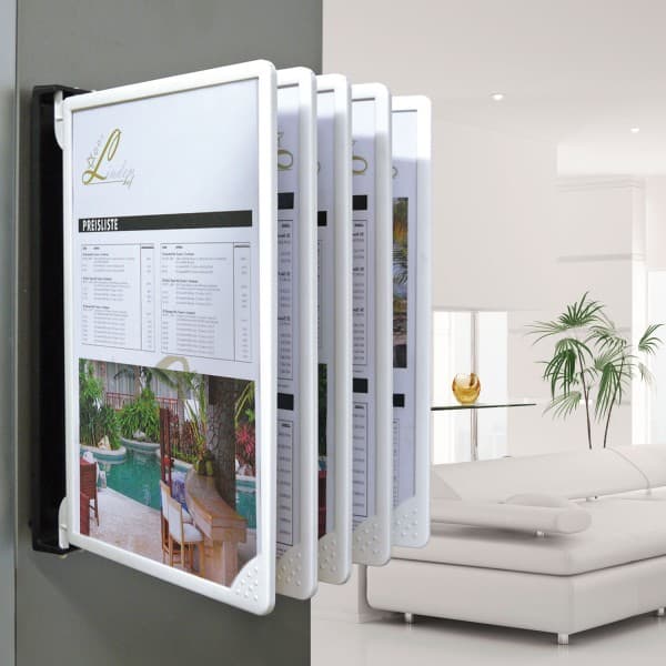 Espositore a libro da parete