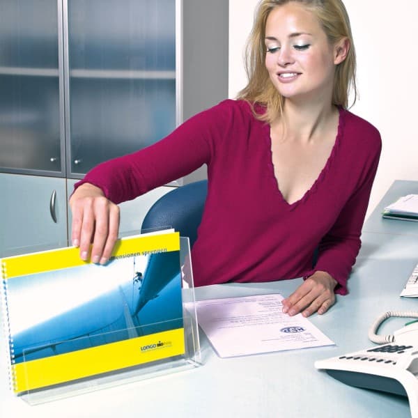 Esposizione orizzontale portadepliant da banco