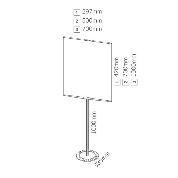 Technische Zeichnung Bodendisplay