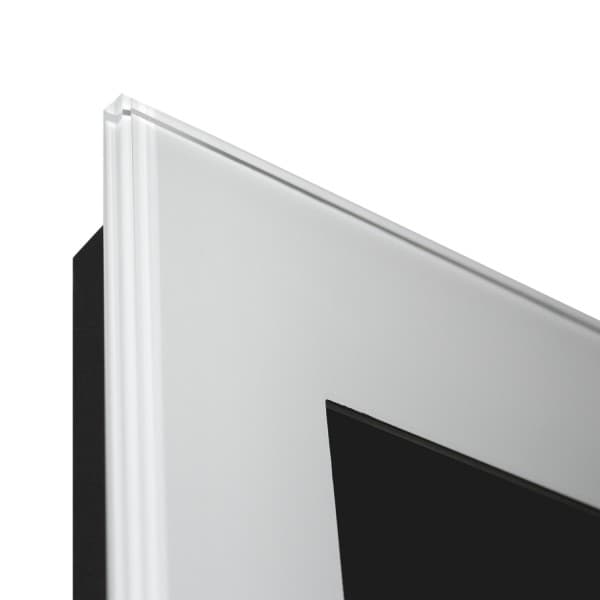 dettaglio espositore da terra glass media