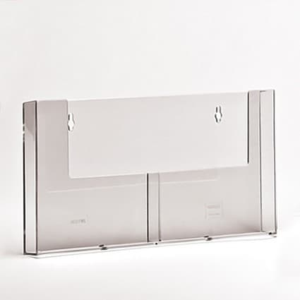 Portabrochure trasparente a parete