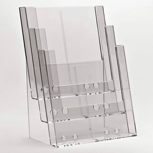 Porta brochure a 3 scomparti