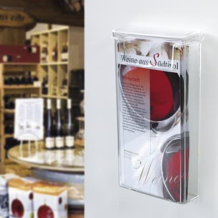 porta flyer dentro negozio