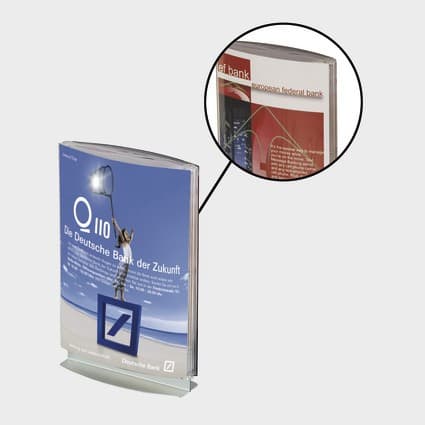 dettaglio retro porta poster bifacciale